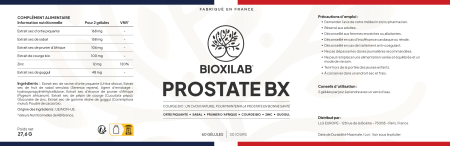 Etiquette Prostate BX